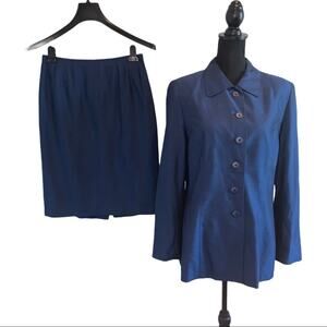 Kasper ASL Women's Blazer/Jacket Skirt Suit Set Size 10/12